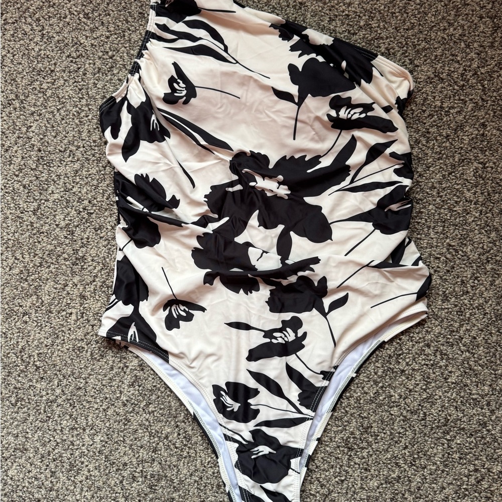 Floral Black and White women’s One Piece
